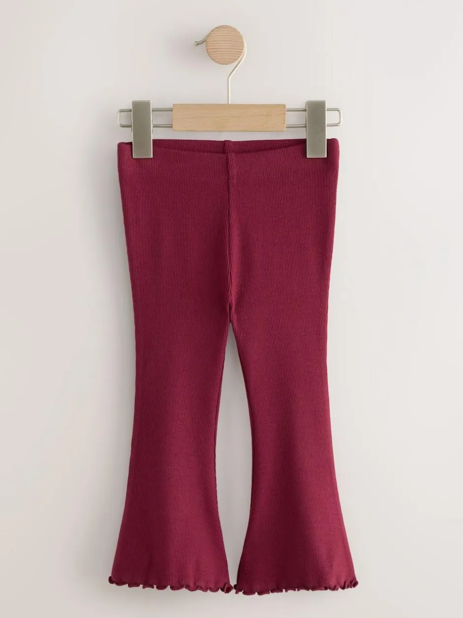 Next Burgundy Red Rib Flare Leggings (3mths-7yrs) Best