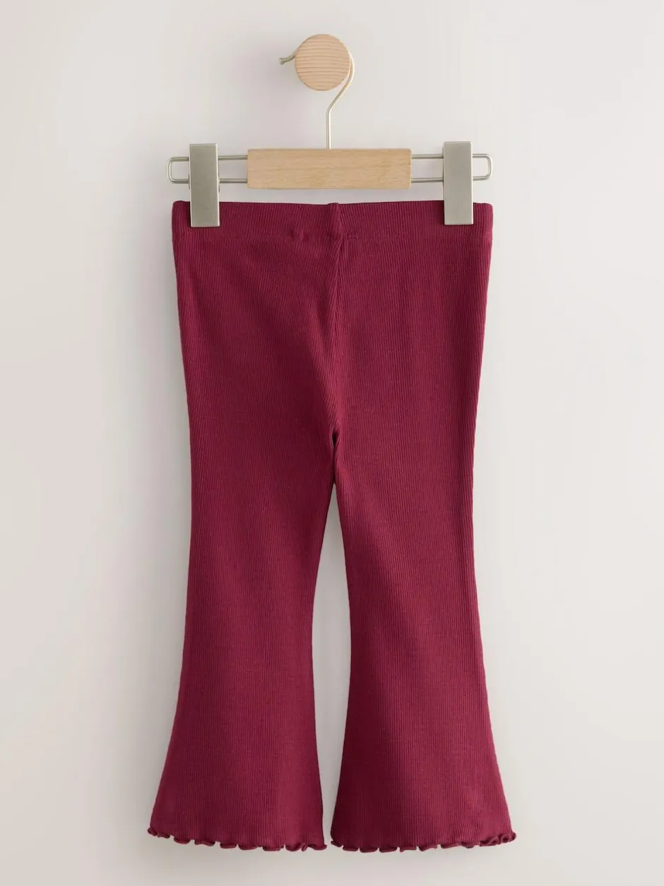 Next Burgundy Red Rib Flare Leggings (3mths-7yrs) Best