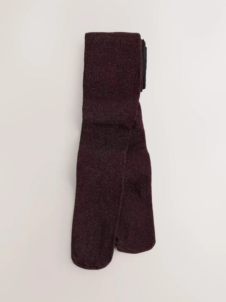 Next Burgundy Red Sparkle Tights Discount