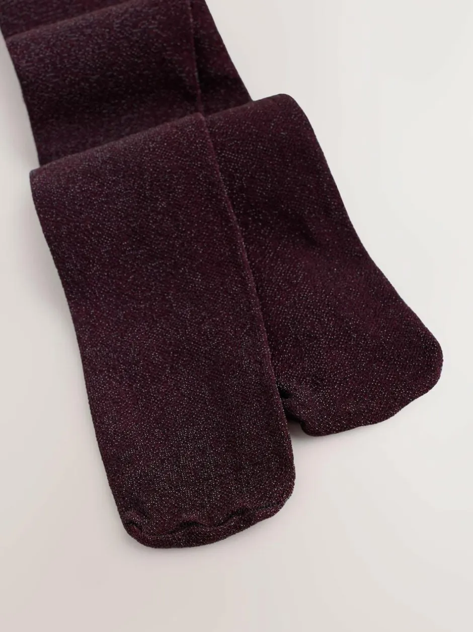 Next Burgundy Red Sparkle Tights Discount