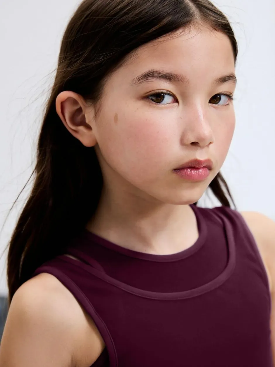 Next Burgundy Red Sports Crop Top (5-16yrs) Online
