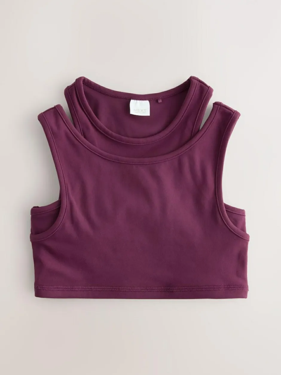 Next Burgundy Red Sports Crop Top (5-16yrs) Online