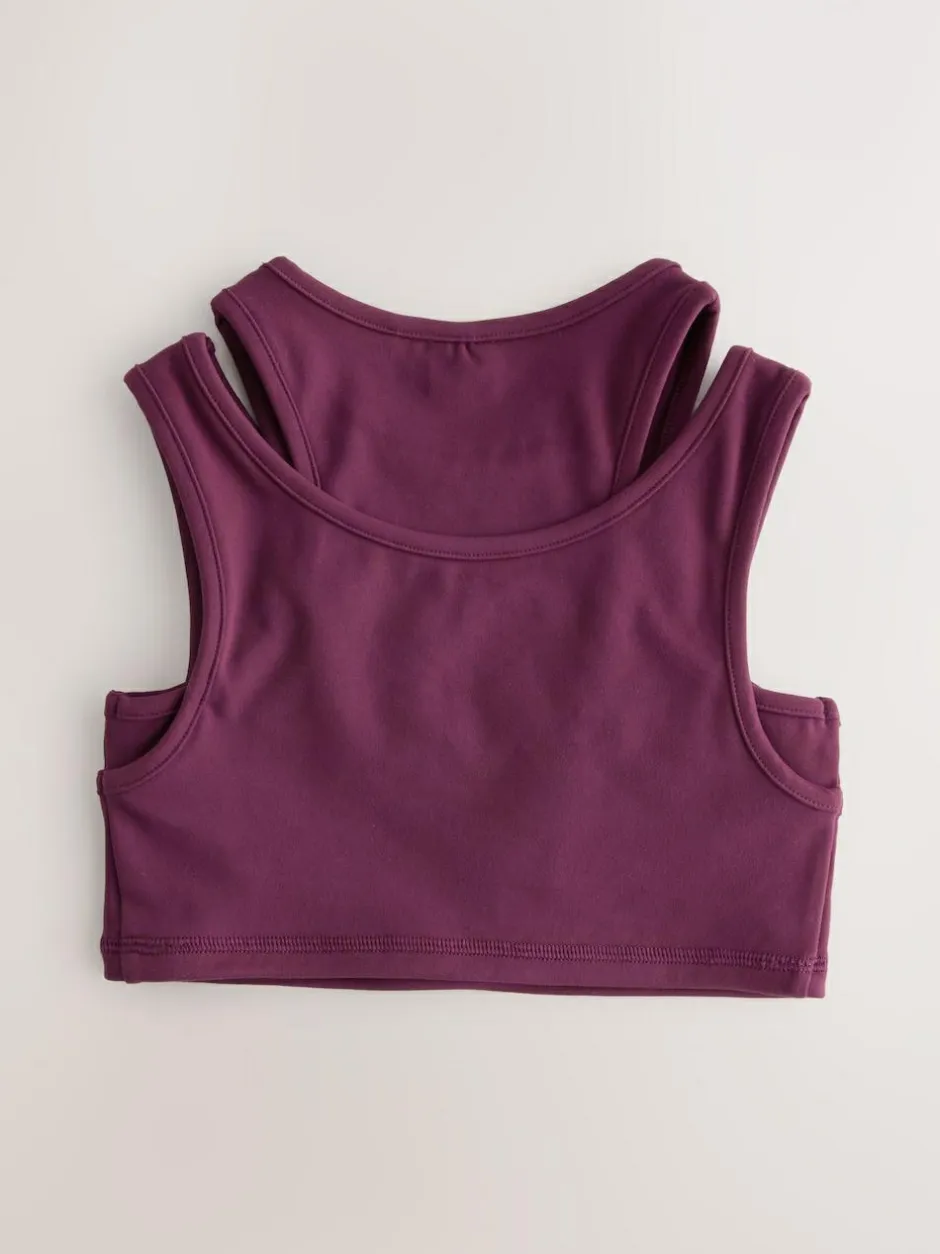 Next Burgundy Red Sports Crop Top (5-16yrs) Online