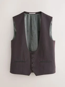 Next Burgundy Red Tuxedo Suit Waistcoat