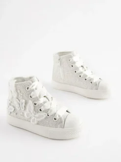 Next High Top Trainers Butterfly Glitter