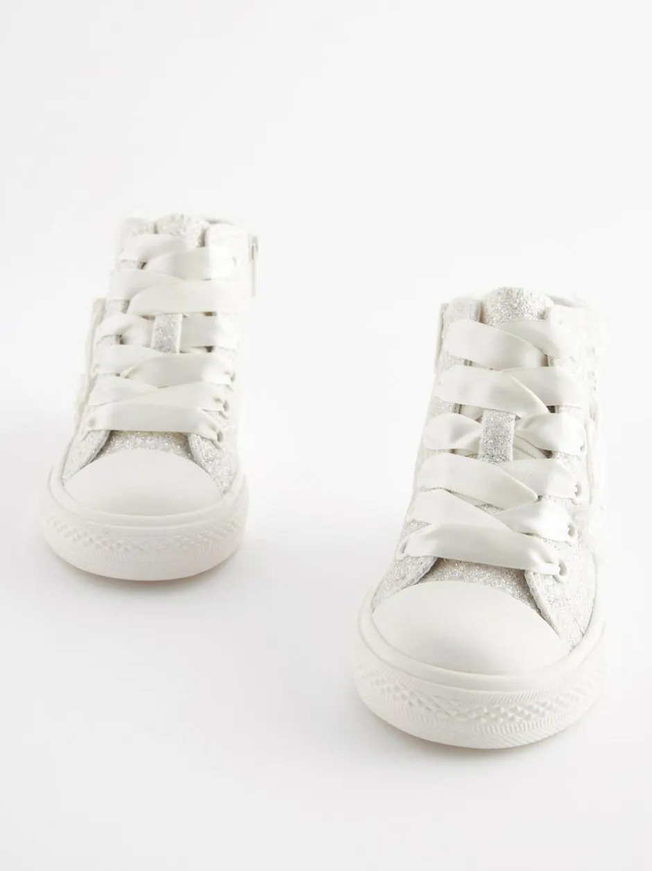 Next High Top Trainers Butterfly Glitter