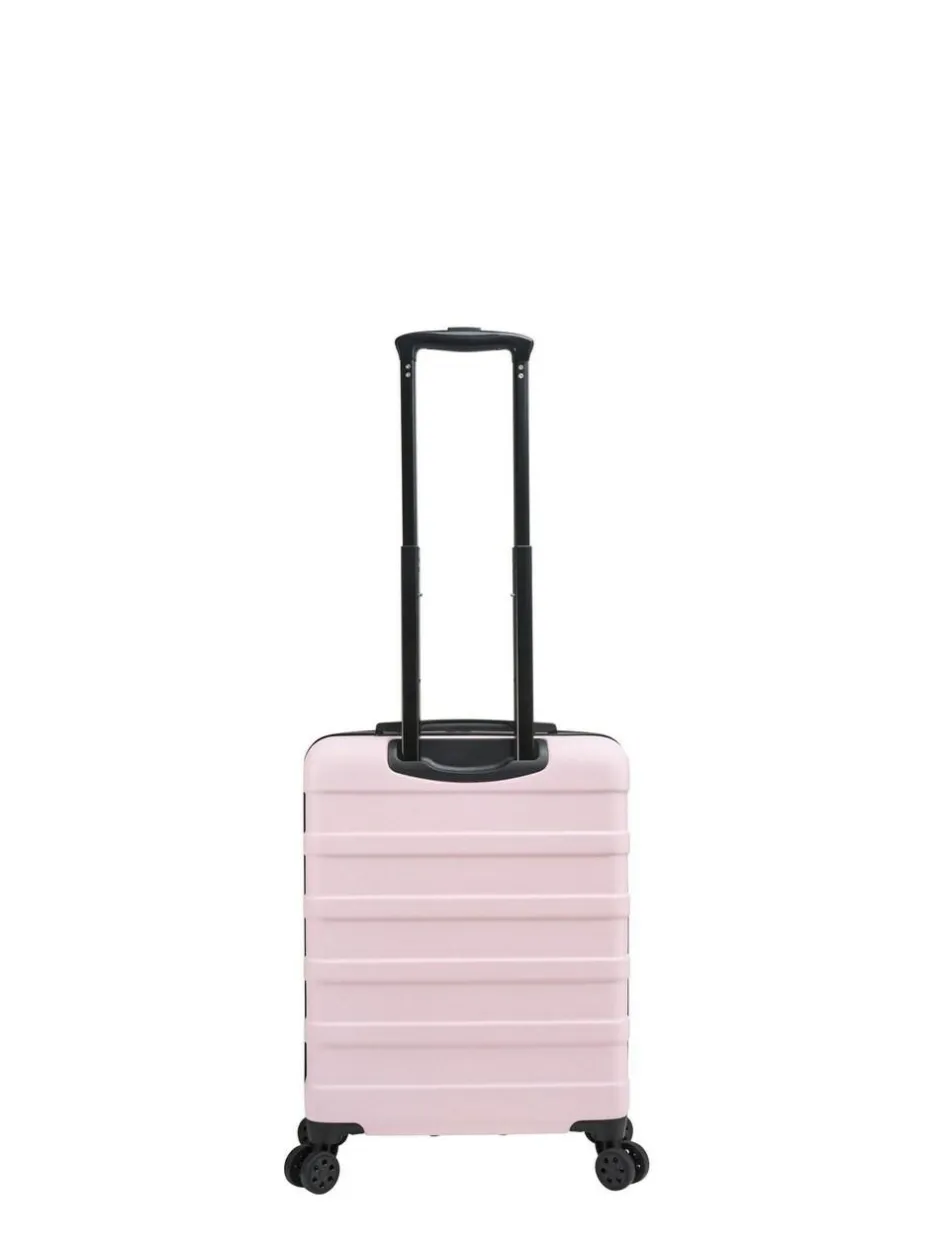 Cabin Max Pale Pink Anode 40L ABS Cabin Carry On Hand 55x40x20cm Luggage Discount