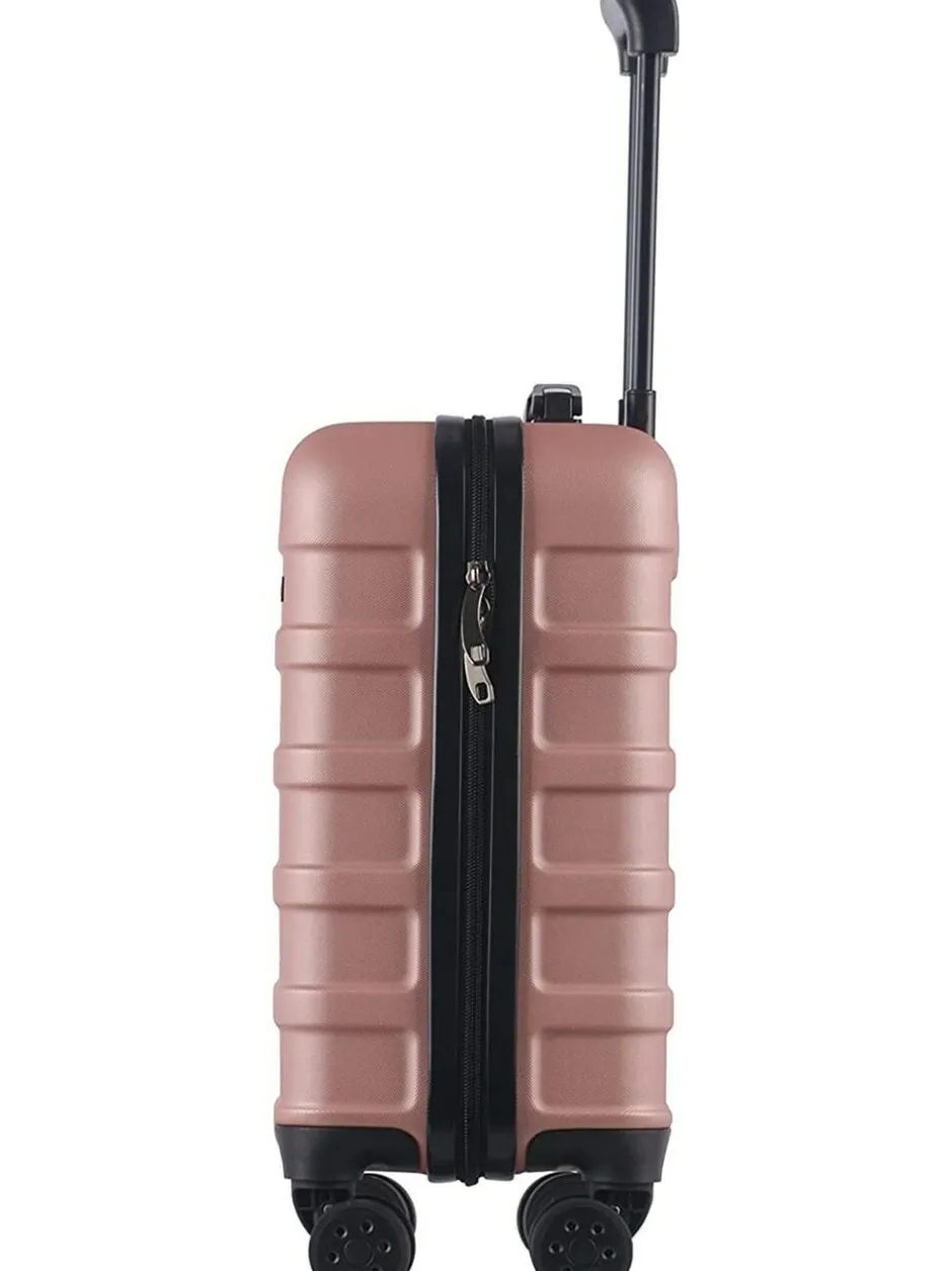 Cabin Max Rose Gold Anode 30L Underseat Hand Luggage Cabin Case for EasyJet 45x36x20cm Best
