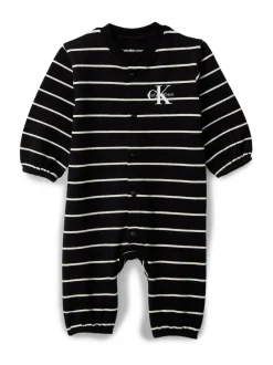 Calvin Klein Black Long Sleeve Monogram Bodysuit Sale