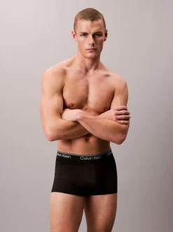 Calvin Klein Black Low Rise Microfibre Stretch Trunks 3 Pack Hot