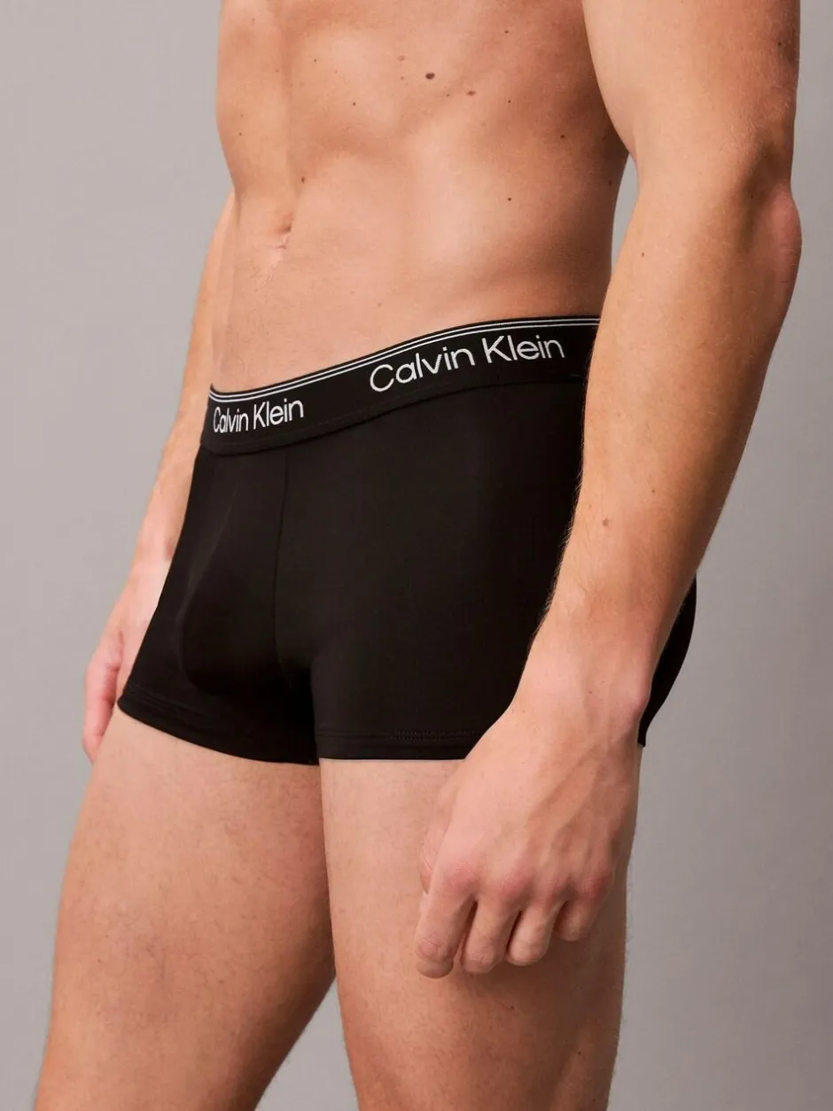 Calvin Klein Black Low Rise Microfibre Stretch Trunks 3 Pack Hot
