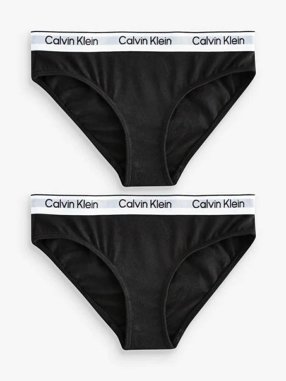 Calvin Klein Modern Cotton Bikini Briefs 2 Pack Black Hot