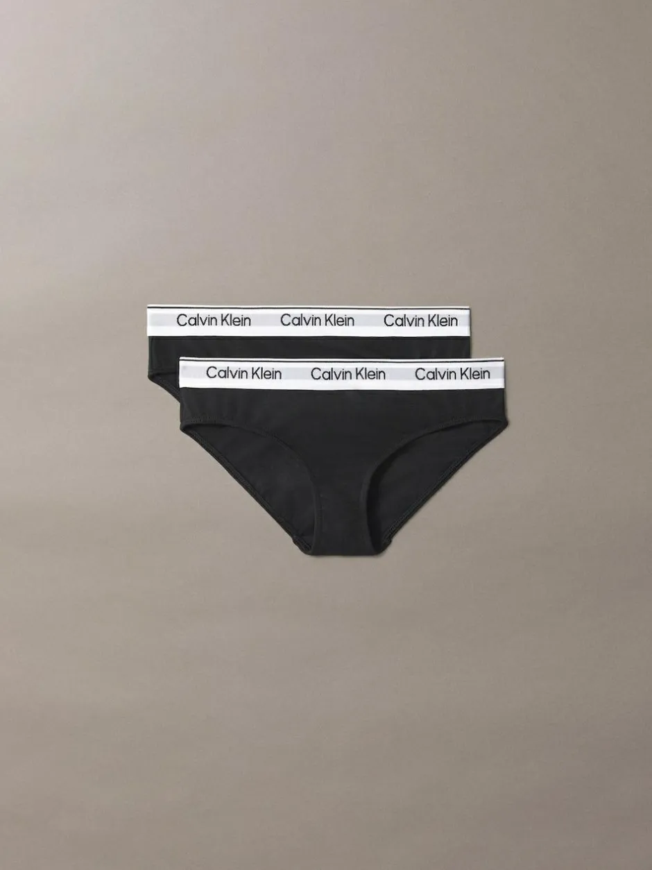 Calvin Klein Modern Cotton Bikini Briefs 2 Pack Black Hot