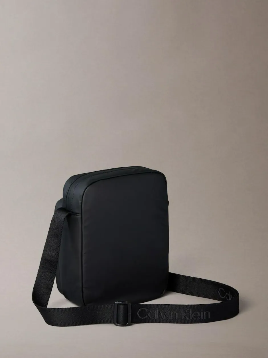 Calvin Klein Black Puffer Utility Reporter Bag Sale