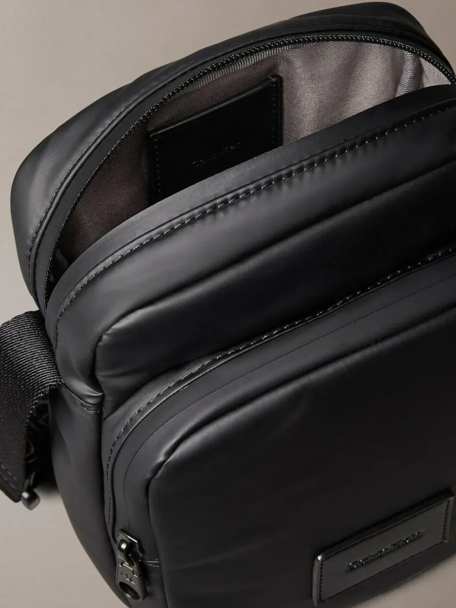 Calvin Klein Black Puffer Utility Reporter Bag Sale