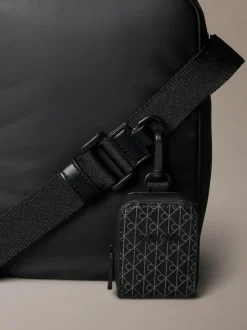 Calvin Klein Black Puffer Utility Reporter Bag Sale
