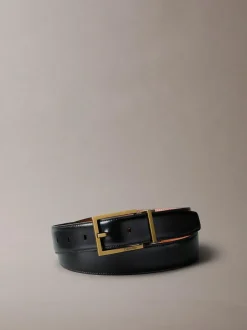 Calvin Klein Black Smooth Square Buckle Belt Online