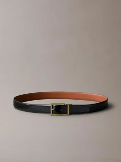 Calvin Klein Black Smooth Square Buckle Belt Online