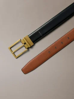 Calvin Klein Black Smooth Square Buckle Belt Online