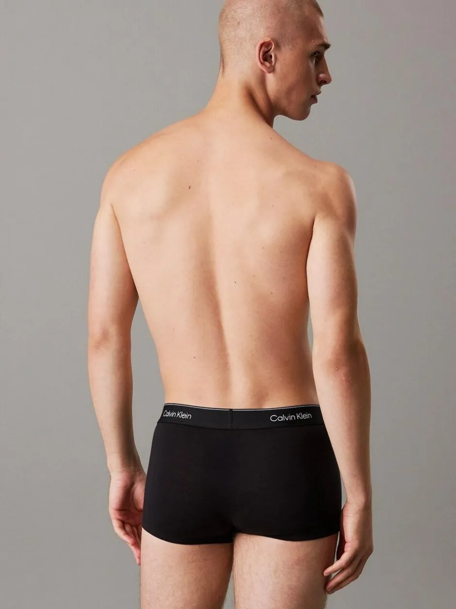 Calvin Klein Icon Cotton Stretch Low Rise Boxer Trunks 3 Pack Black Tonal Online