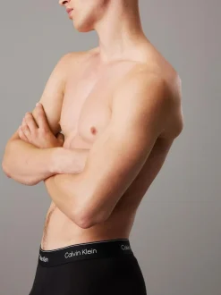 Calvin Klein Icon Cotton Stretch Low Rise Boxer Trunks 3 Pack Black Tonal Online