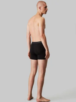 Calvin Klein Icon Cotton Stretch Boxer Briefs 3 Pack Black/Blue Tonal Hot