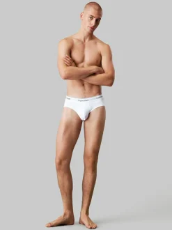 Calvin Klein 3 Pack Briefs - Icon Cotton Stretch Black/White/Grey