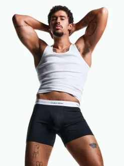 Calvin Klein Icon Cotton Stretch Boxer Briefs 3 Pack Black/White/Grey New