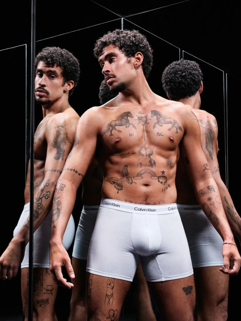 Calvin Klein Icon Cotton Stretch Boxer Briefs 3 Pack Black/White/Grey New