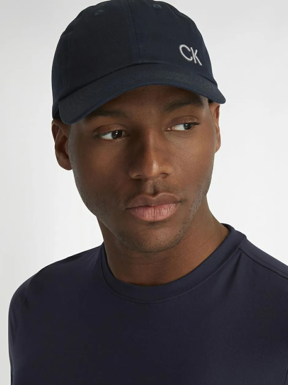 Calvin Klein Golf 100% Cotton Twill Black Caps Blue Sale