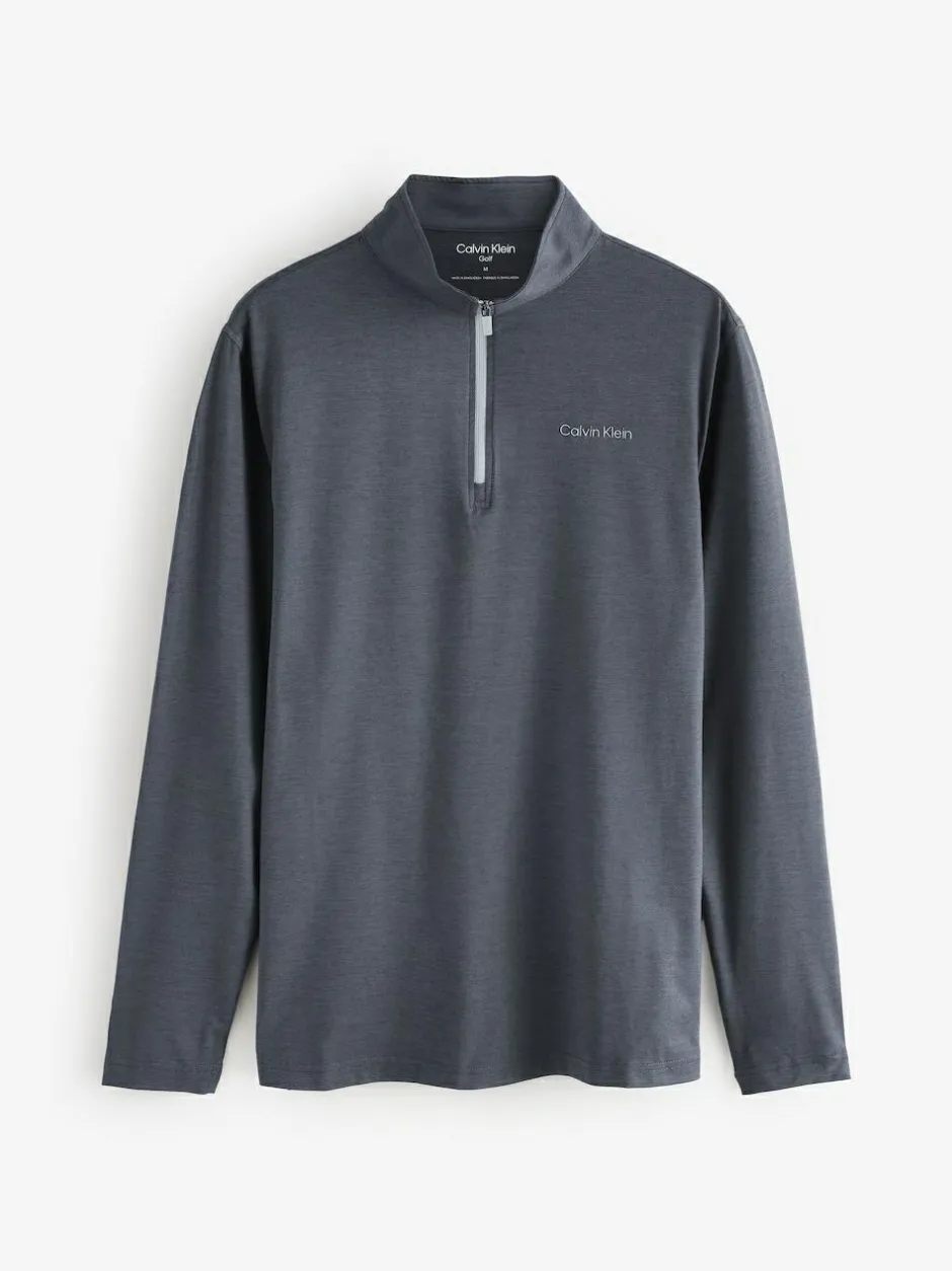 Calvin Klein Golf Newport Quarter Zip Sweatshirt Grey Sale