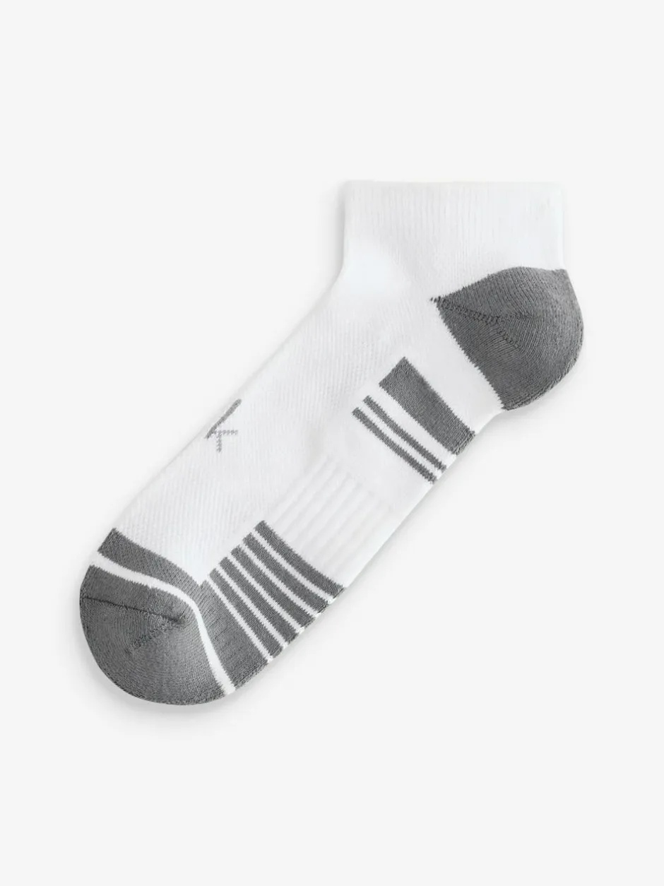 Calvin Klein Golf Tech Black Trainers Socks 3 Pack White New