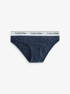 Calvin Klein White 3 Pack Girls Bikini Briefs Icon Cotton Stretch Sale