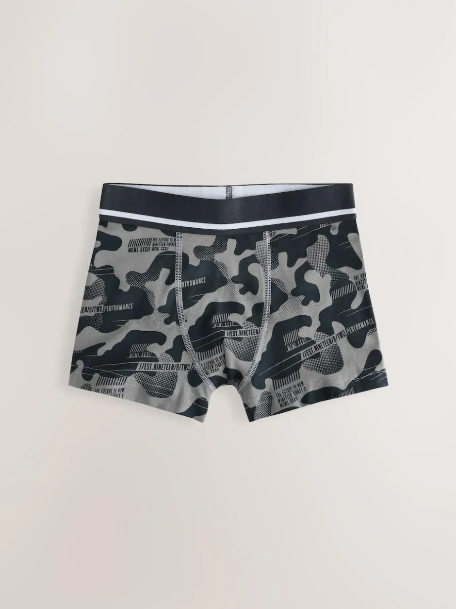 Next Boxers 7 Pack (3-16yrs) Camouflage Print Discount