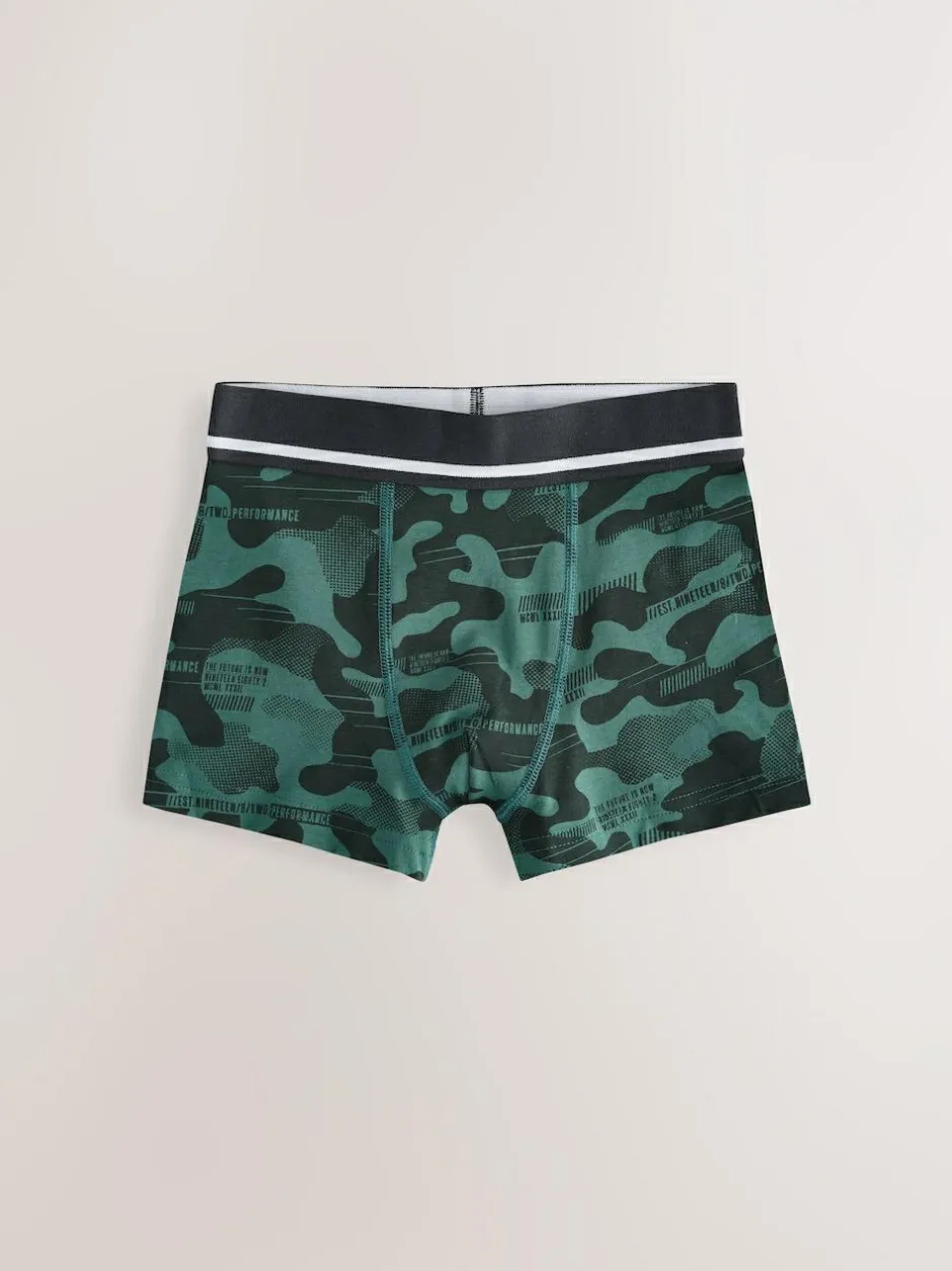 Next Boxers 7 Pack (3-16yrs) Camouflage Print Discount
