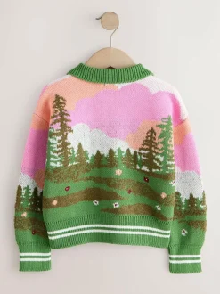 Next Camper Van Campervan Scene Collared Cardigan (3-16yrs) Clearance