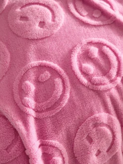 Next Carved Happy Faces Fleece Throw Clearance