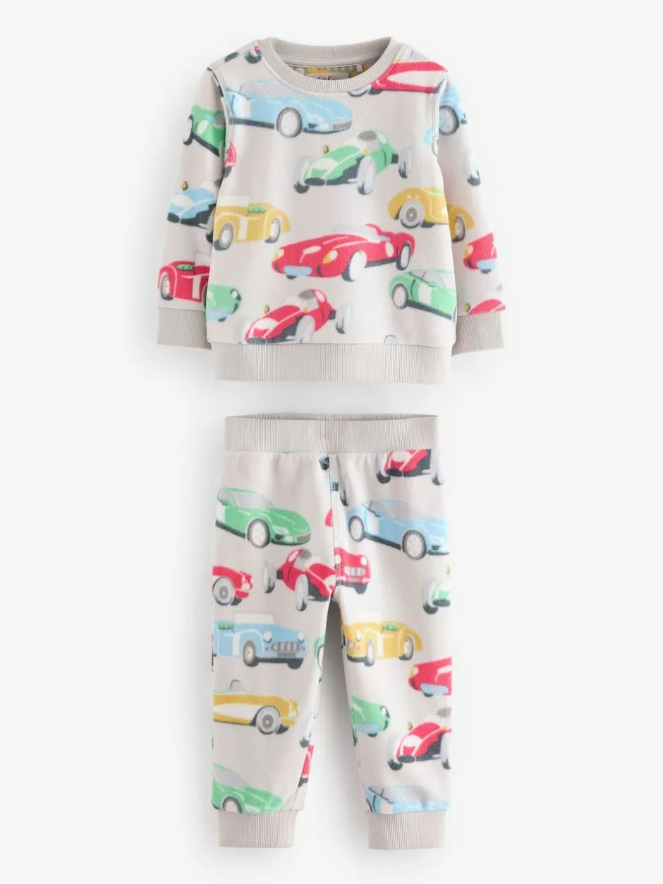 Next Cath Kidson Red/Ecru White Cars Single Cosy Fleece Pyjamas Sale