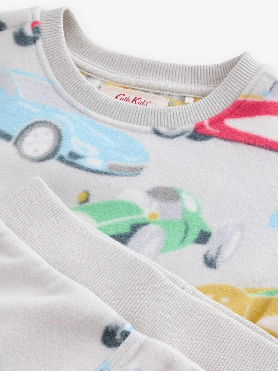Next Cath Kidson Red/Ecru White Cars Single Cosy Fleece Pyjamas Sale