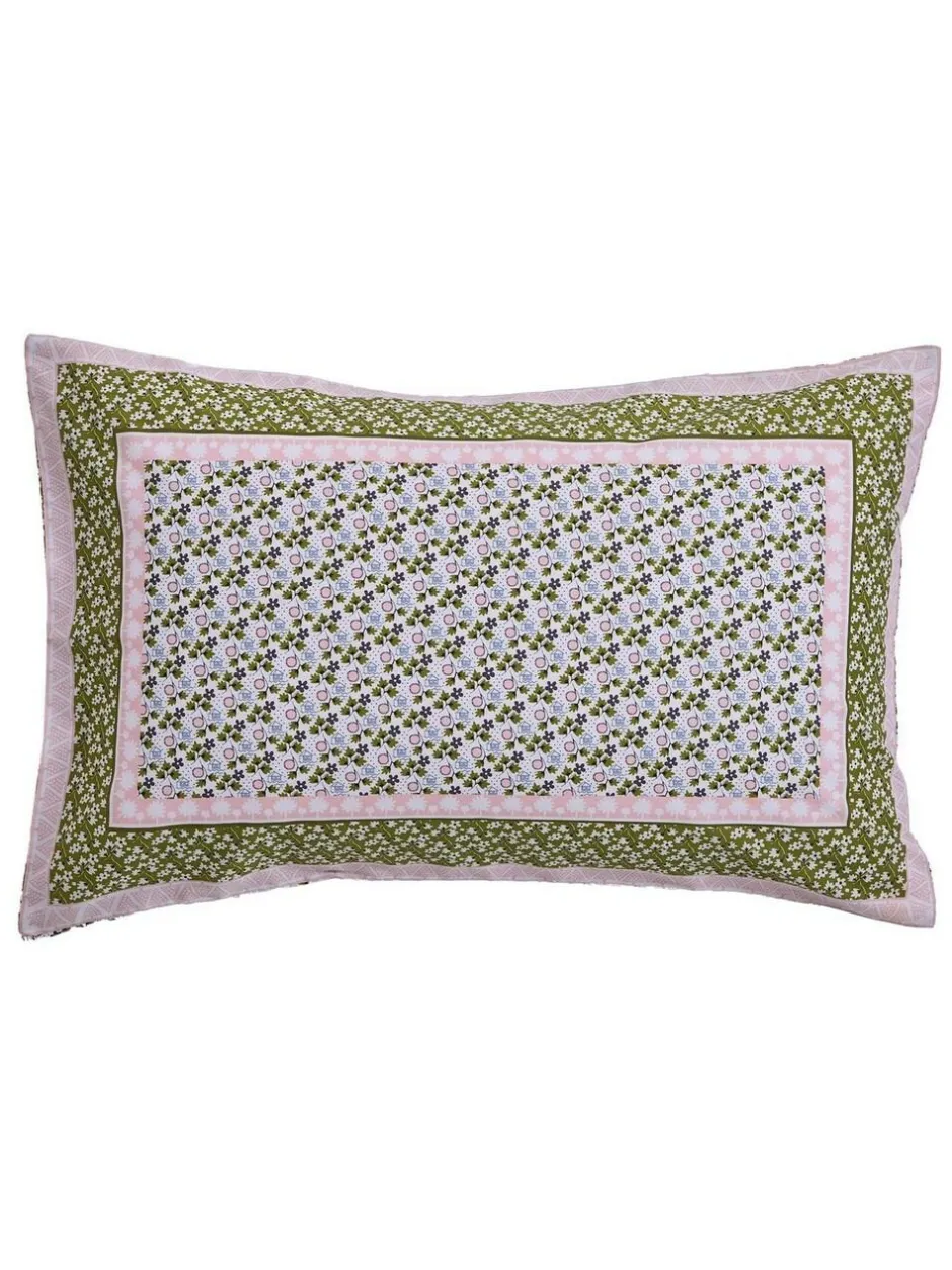 Cath Kidston 180 Thread Count Duvet Cover and Pillowcase Set Green Scarf Outlet