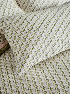 Cath Kidston 180 Thread Count Duvet Cover and Pillowcase Set Green Scarf Outlet