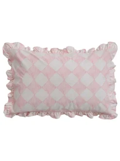 Cath Kidston 100% Cotton Duvet Cover and Pillowcase Set Pink Diamond Frill New
