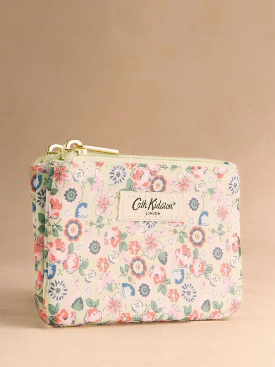 Cath Kidston Yellow Ditsy Double Zipped Purse Discount