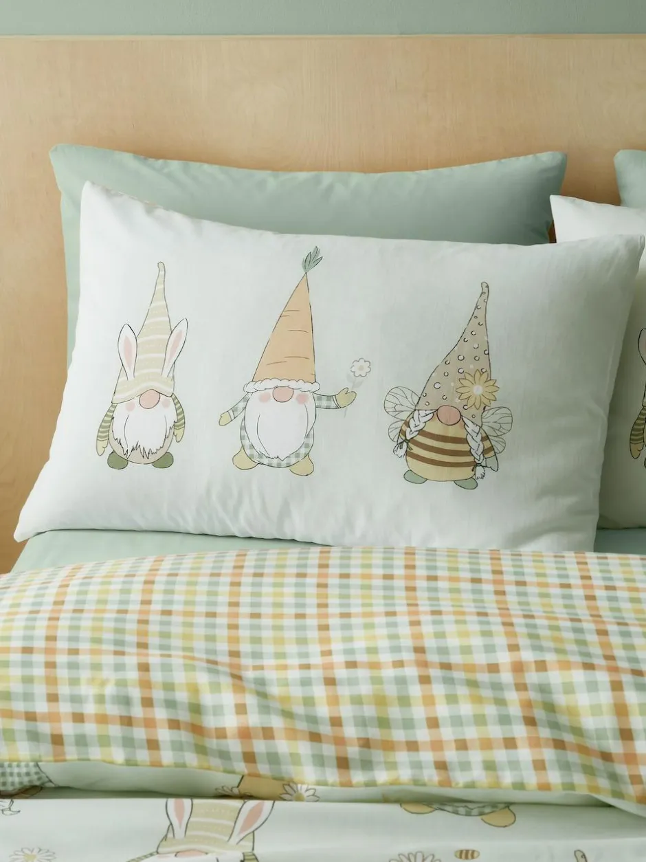 Catherine Lansfield Green Spring Gonks Reversible Duvet Cover Set