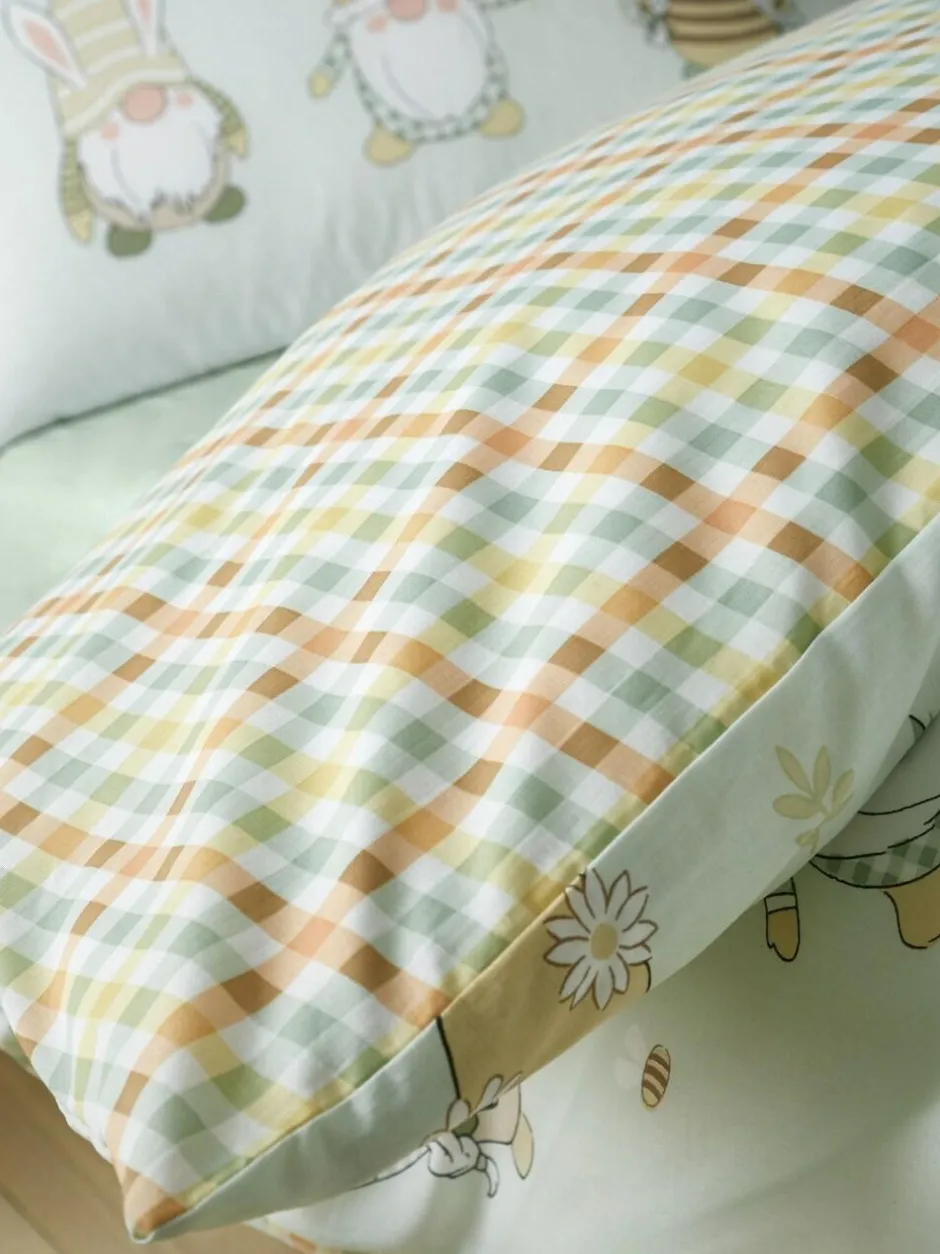 Catherine Lansfield Green Spring Gonks Reversible Duvet Cover Set