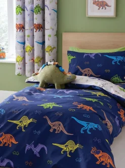 Catherine Lansfield Natural Prehistoric Dinosaurs Reversible Duvet Cover Set Outlet