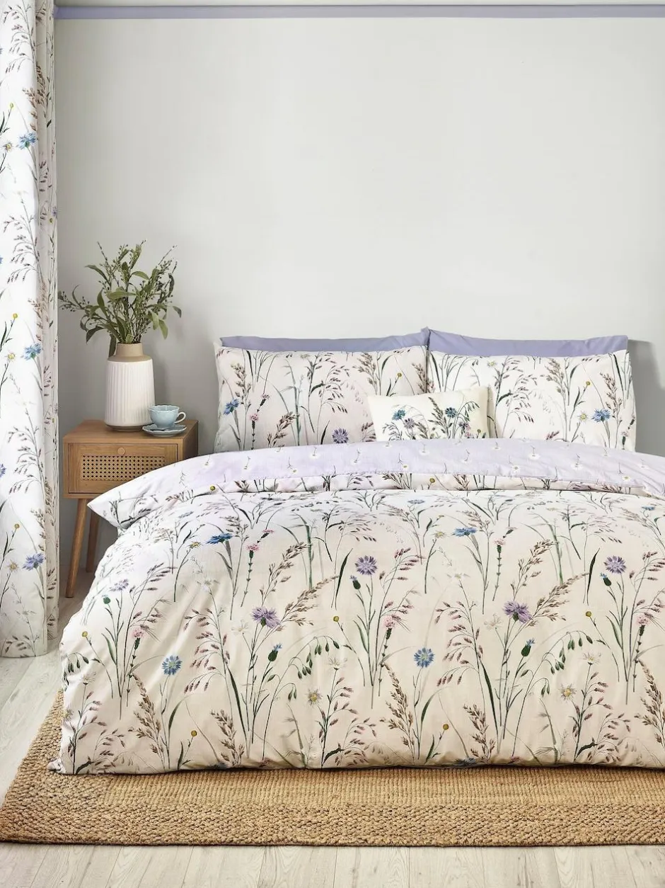 Catherine Lansfield Purple Grasmere Floral Reversible Duvet Cover Set Best