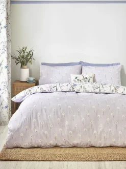 Catherine Lansfield Purple Grasmere Floral Reversible Duvet Cover Set Best