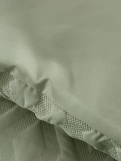Catherine Lansfield Jacob Geo Soft Touch Non-Iron Duvet Cover Set Sage Green Clearance