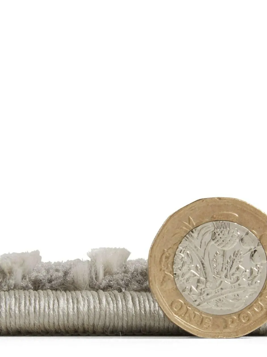 Catherine Lansfield Silver Retro Circles Washable Rug Outlet